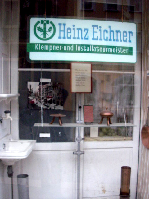 Schaufenster eines Klempnermeister in Altenburg  (Thüringen) Foto: CD / Nutzung nur mit Zustimmung des Fotografen! 