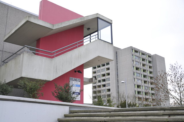 Olympiazentrum Schilksee, ein Beispiel der Schalbetonarchitektur der endenden 60er und beginnenden 70er Jahre Foto: CD / Nutzung nur mit Zustimmung des Fotografen!