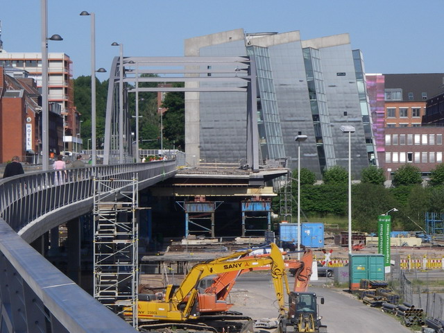 Neubau der Gablenzbrücke, noch entrückt. Foto: CD / Nutzung nur mit Zustimmung des Fotografen!